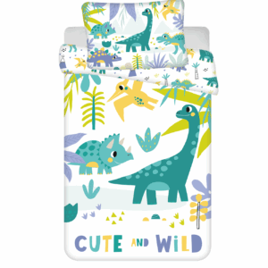 Jerry Fabrics Povlečení do postýlky 100x135 + 40x60 cm - Dino "Cute and wild"