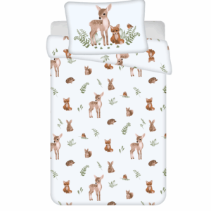 Jerry Fabrics Povlečení do postýlky 100x135 + 40x60 cm - Lesní zvířátka