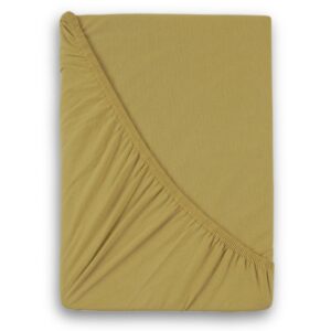 Kvalitex Luxusní bavlněné JERSEY prostěradlo s lycrou 220x200 cm - béžové