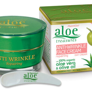 Aloe Treasures Pleťový krém proti vráskám s aloe vera a olivovým olejem (50 ml)
