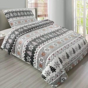 Jahu Vánoční mikroplyšové povlečení 140x200 + 70x90 cm - Magic flake