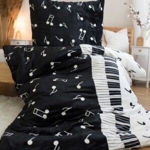 Jerry Fabrics Povlečení mikroflanel 140x200 + 70x90 cm - Noty