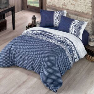 Kvalitex Bavlněné povlečení 140x200 + 70x90 cm - CANZONE modré