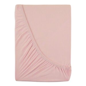 Kvalitex Luxusní bavlněné JERSEY prostěradlo s lycrou 140x200 cm - světle růžová