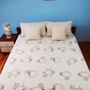 Merino Deka z ovčí vlny 160x200 cm - ovečky