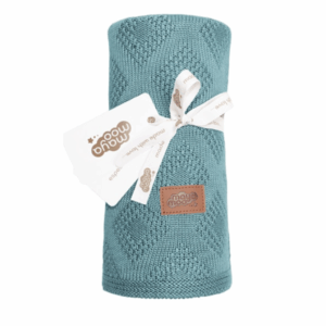 Detexpol Pletená deka do kočárku bambus 80x100 cm - Mayamoo Mint