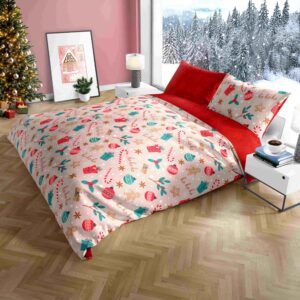FARO Vánoční bavlněné povlečení 140x200 + 70x90 cm - Vánoční nadílka