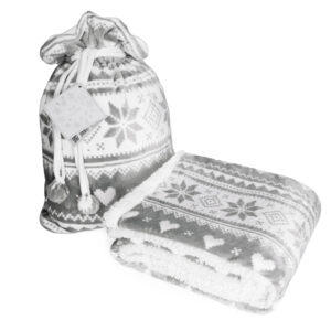 FARO Vánoční deka beránková 150x200 cm - Světle šedá