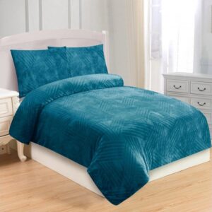 Jahu Povlečení mikroplyš 140x200 + 70x90 cm - Trojice petrolejová