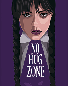 Jerry Fabrics Bavlněná froté osuška 70x140 cm - Wednesday "No hug"