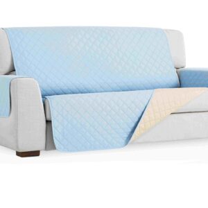 PovlečemeVás Oboustranný potah na dvojkřeslo - světle modrá