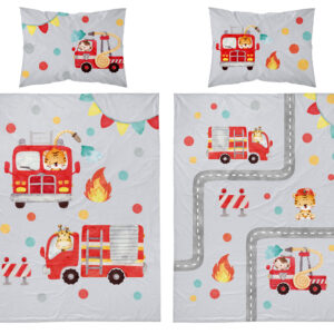 Detexpol Povlečení do postýlky 100x135 + 40x60 cm - Hasiči