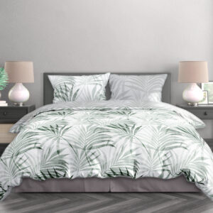 FARO Bavlněné saténové povlečení 140x200 + 70x90 cm - Milagro Verde 004