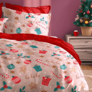 FARO Vánoční bavlněné povlečení 220x200 + 2 x 70x80 cm - Vánoční nadílka