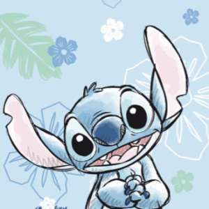 Jerry Fabrics Bavlněná froté osuška 70 x 140 cm - Lilo and Stitch "Ohana Blue"