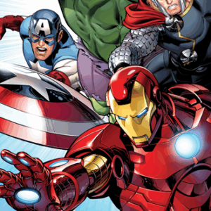 Jerry Fabrics Bavlněná froté osuška 70x140 cm -  Avengers "Light blue"