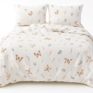 Matex Mušelínové povlečení 140x200 + 70x90 cm - Motýlci