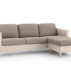 PovlečemeVás Napínací potah na sedák/opěrák sedačky - světle šedý Délka: L (95-130 cm)