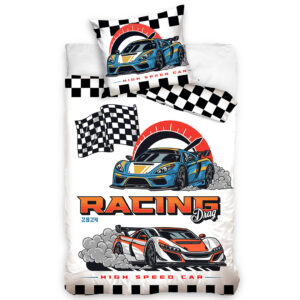 TipTrade Bavlněné povlečení 140x200 + 70x90 cm - Auta Racing Drag