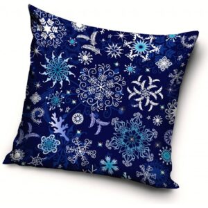 TipTrade Vánoční povlak na polštářek 40x40 cm - Ledové vločky