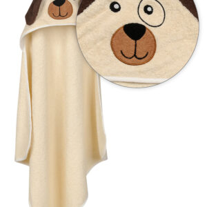 Babymatex Bavlněná osuška pro miminko s kapucí Jimmy 80x80cm - Pejsek
