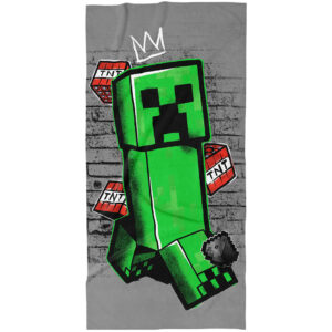 Carbotex Bavlněná froté osuška 70x140 cm - Minecraft "Creeper King"