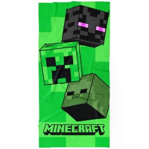 Carbotex Bavlněná froté osuška 70x140 cm - Minecraft "Mob Head"