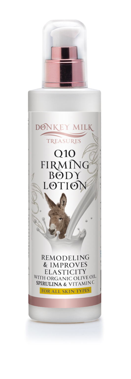 Donkey Milk Treasures Q10 Zpevňující tělové mléko s oslím mlékem (250 ml)
