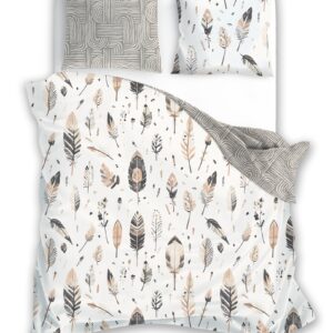 FARO Bavlněné saténové povlečení 140x200 + 70x90 cm - Boho 007