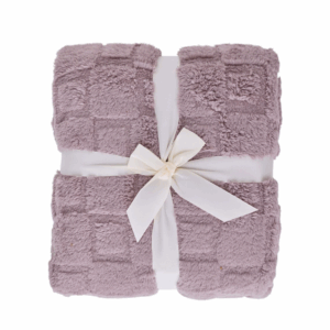 FARO Deka mikroplyšová sherpa 150x200 cm - Cube starorůžová