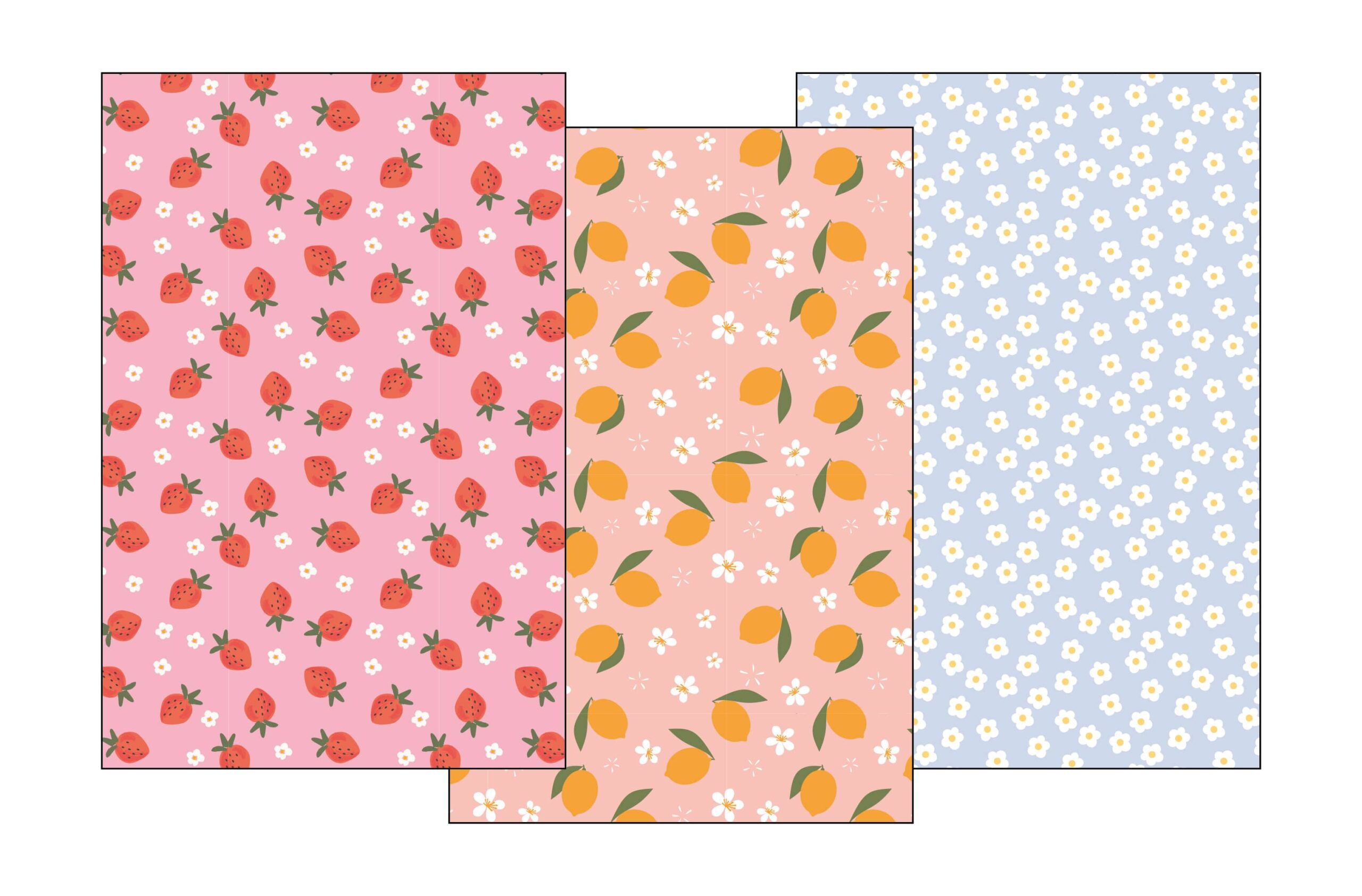 FARO Sada utěrek 3 ks 40x60 cm - Citróny a jahody