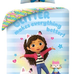 Halantex Bavlněné povlečení 140x200 + 70x90 cm - Gabby's Dollhouse