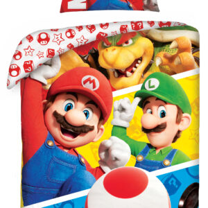 Halantex Bavlněné povlečení 140x200 + 70x90 cm - Super Mario
