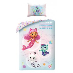 Halantex Povlečení do postýlky 100x135 + 40x60 cm - Gabby's Dollhouse "Mermaid Lantis"