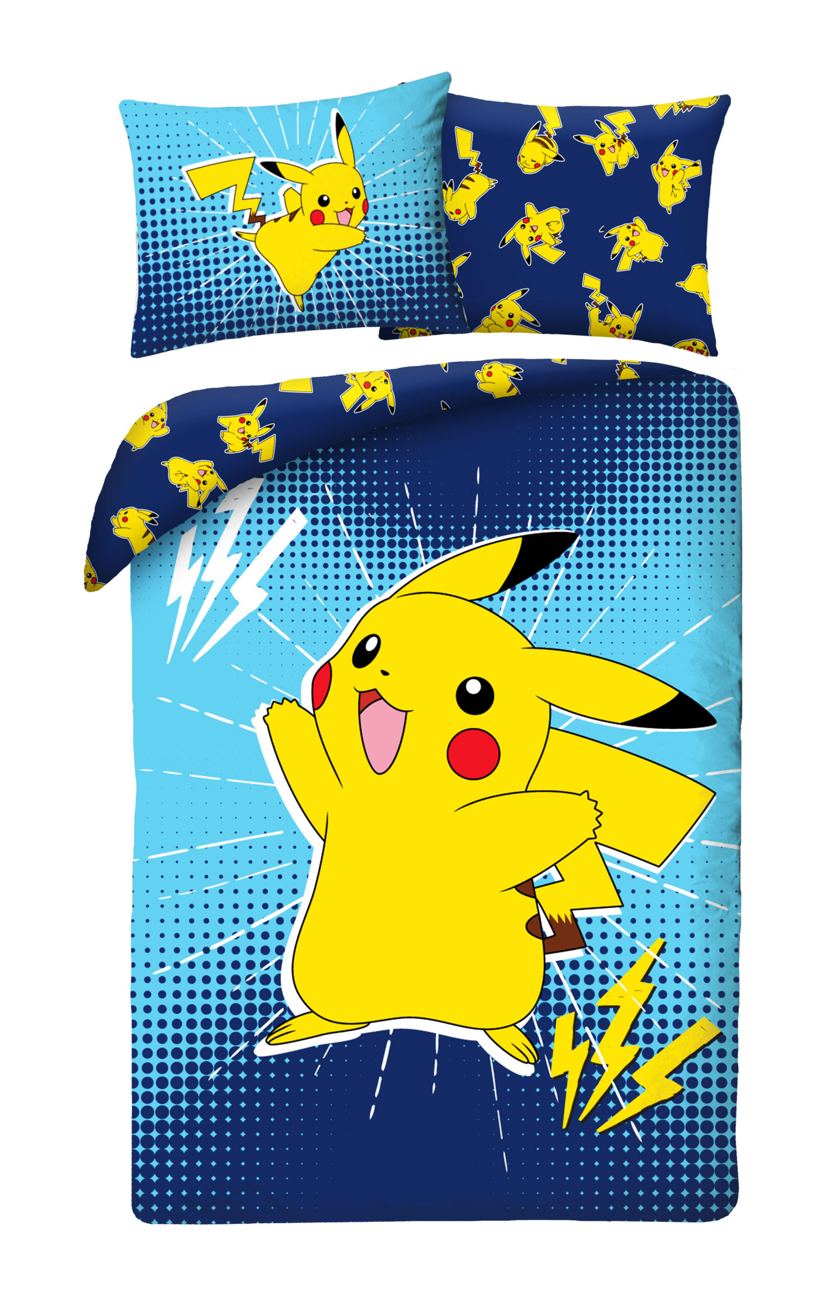 Halantex Povlečení z mikrovlákna 140x200 + 70x90 cm - Pokémon Pikachu "Action"