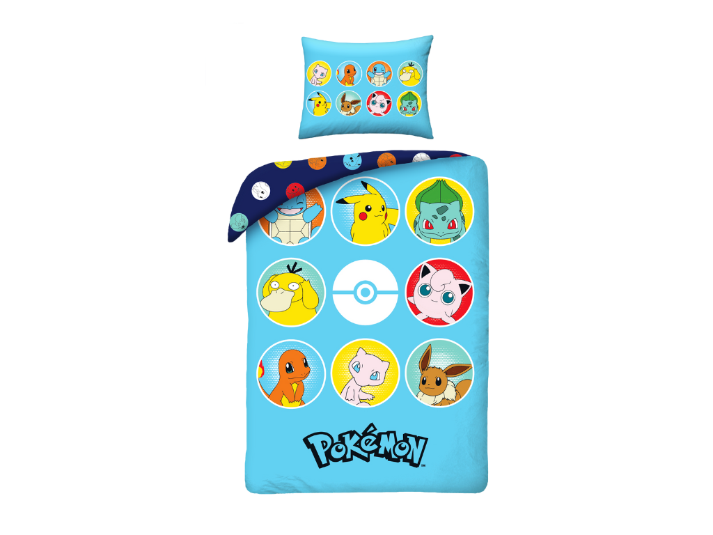 Halantex Povlečení z mikrovlákna 140x200 + 70x90 cm - Pokémon "Pokeball"