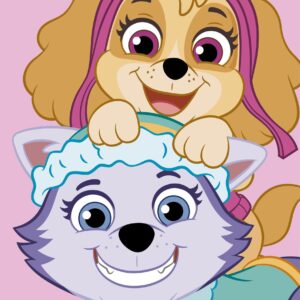 Jerry Fabrics Bavlněný froté ručníček 30x50 cm - Tlapková patrola "pink"