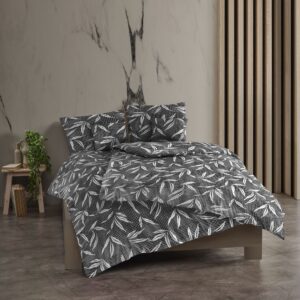 Kvalitex Bavlněné povlečení 140x200 + 70x90 cm - OSAKA šedá