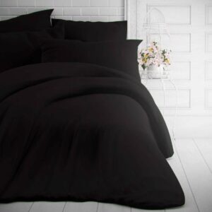 Kvalitex Jednobarevné bavlněné povlečení 140x200 + 70x90 cm - Černé