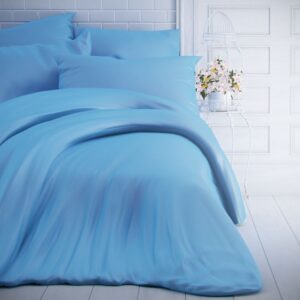 Kvalitex Jednobarevné bavlněné povlečení 140x200 + 70x90 cm - Modré