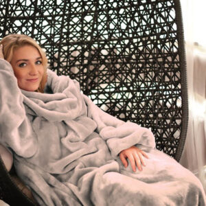 Matex Deka mikroplyšová s rukávy 150x210 cm - šedá