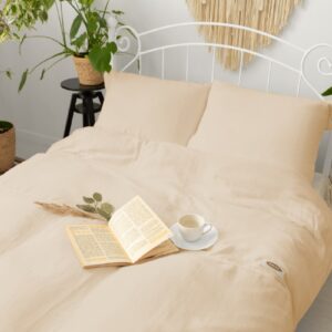 Matex Mušelínové povlečení 140x200 + 70x90 cm - Béžová