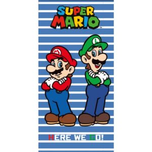 TipTrade Bavlněná froté  osuška 70x140 cm - Super Mario a Luigi