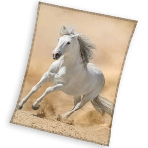 TipTrade Deka mikroplyš 130x160 cm - Kůň Bělouš