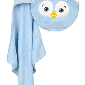 Babymatex Bavlněná osuška pro miminko s kapucí Jimmy 80x80cm - Tučňák