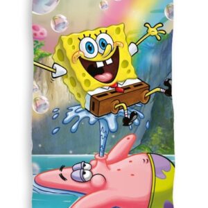 Carbotex Bavlněná froté osuška 70x140 cm - Sponge Bob Vodotrysk