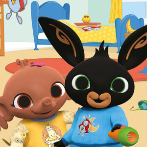 Carbotex Bavlněná froté osuška 70x140 cm  - Zajíček Bing a Sula v pyžamu