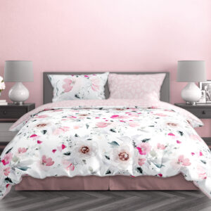 FARO Bavlněné saténové povlečení 140x200 + 70x90 cm - Milagro Verde 003