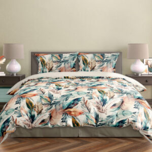 FARO Bavlněné saténové povlečení 140x200 + 70x90 cm - Milagro Verde 005