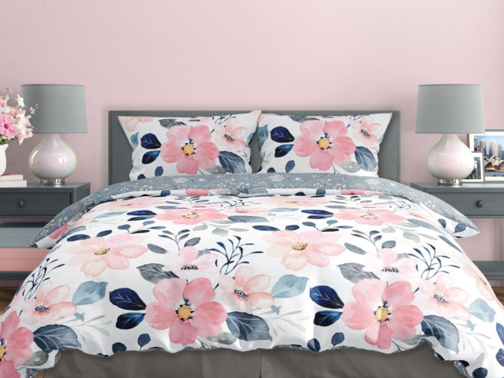 FARO Bavlněné saténové povlečení 140x200 + 70x90 cm - Milagro Verde 011